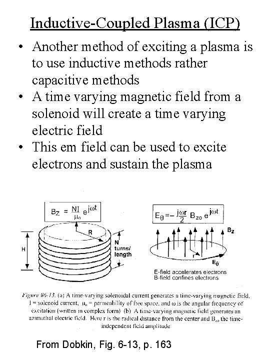 Inductive-Coupled Plasma (ICP) • Another method of exciting a plasma is to use inductive