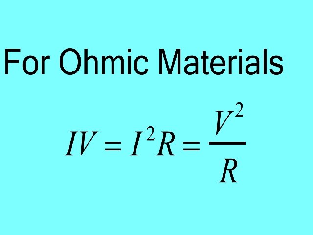 Ohmic Materials I 