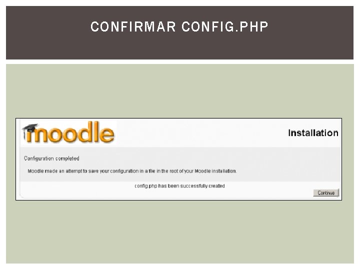 CONFIRMAR CONFIG. PHP 