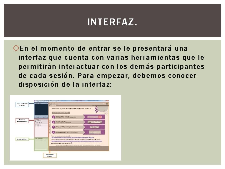 INTERFAZ. En el momento de entrar se le presentará una interfaz que cuenta con