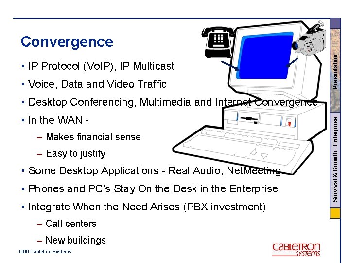  • IP Protocol (Vo. IP), IP Multicast • Voice, Data and Video Traffic