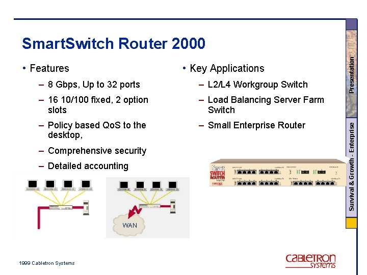  • Key Applications – 8 Gbps, Up to 32 ports – L 2/L