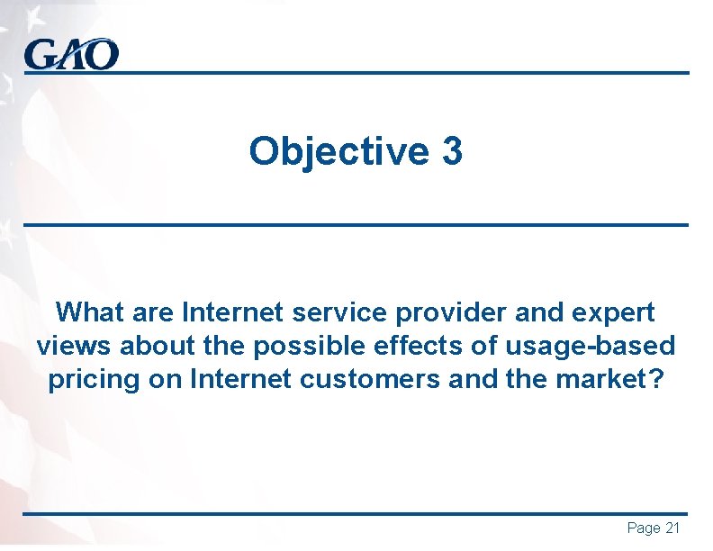 Objective 3 What are Internet service provider and expert views about the possible effects