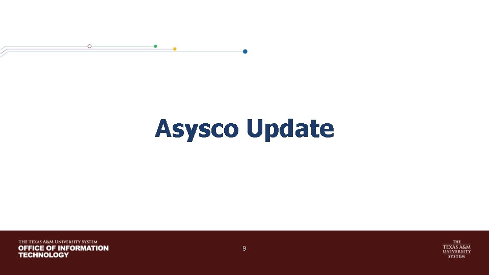 Asysco Update 9 