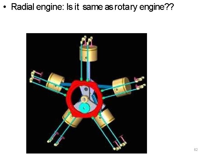  • Radial engine: Is it same as rotary engine? ? 62 