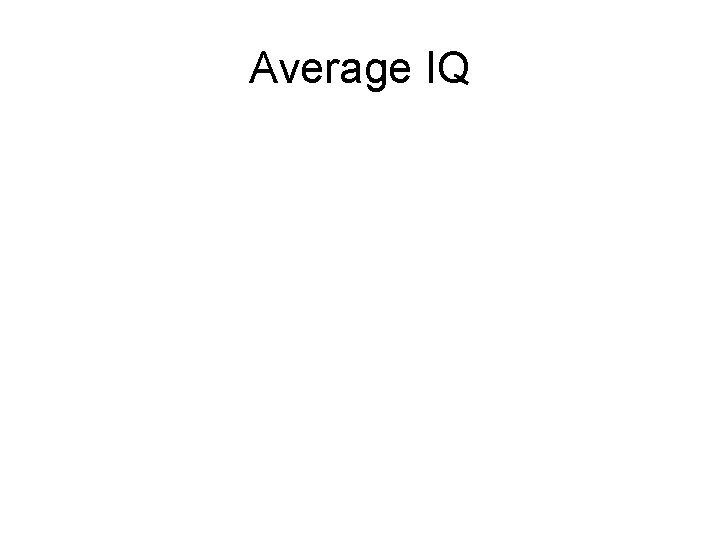Average IQ 