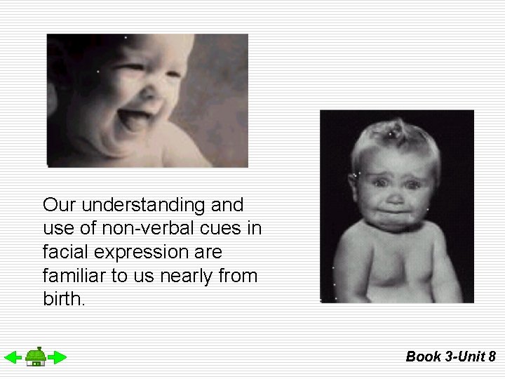 Our understanding and use of non-verbal cues in facial expression are familiar to us