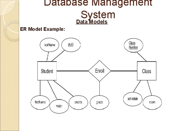 Database Management System Data Models ER Model Example: 