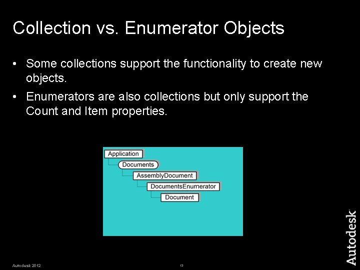Collection vs. Enumerator Objects • Some collections support the functionality to create new objects. Collection vs. Enumerator Objects • Some collections support the functionality to create new objects.