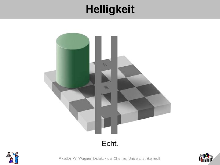 Helligkeit Echt. Akad. Dir W. Wagner. Didaktik der Chemie, Universität Bayreuth 