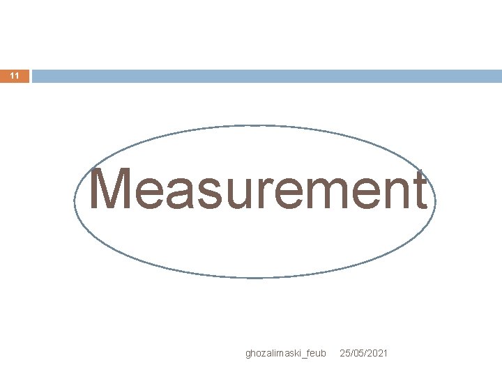 11 Measurement ghozalimaski_feub 25/05/2021 