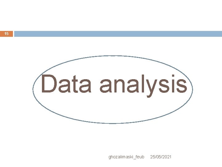 15 Data analysis ghozalimaski_feub 25/05/2021 