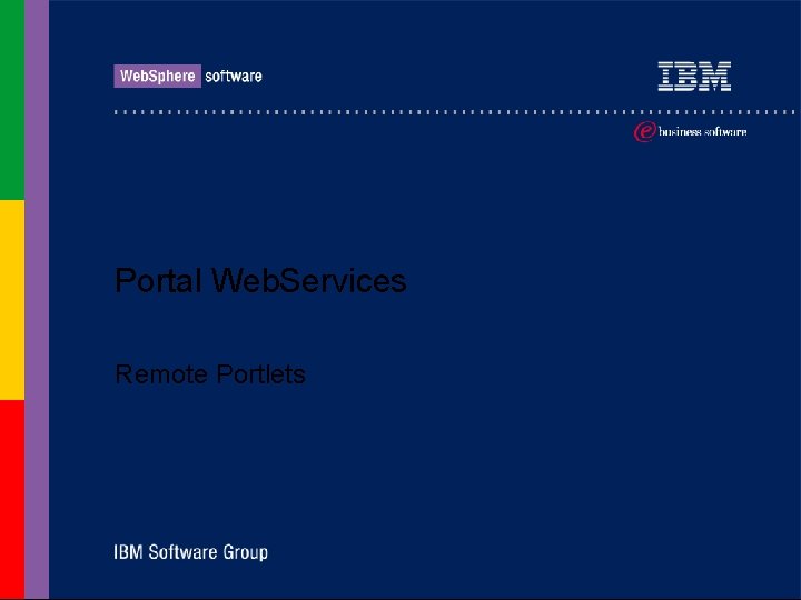 Portal Web. Services Remote Portlets 