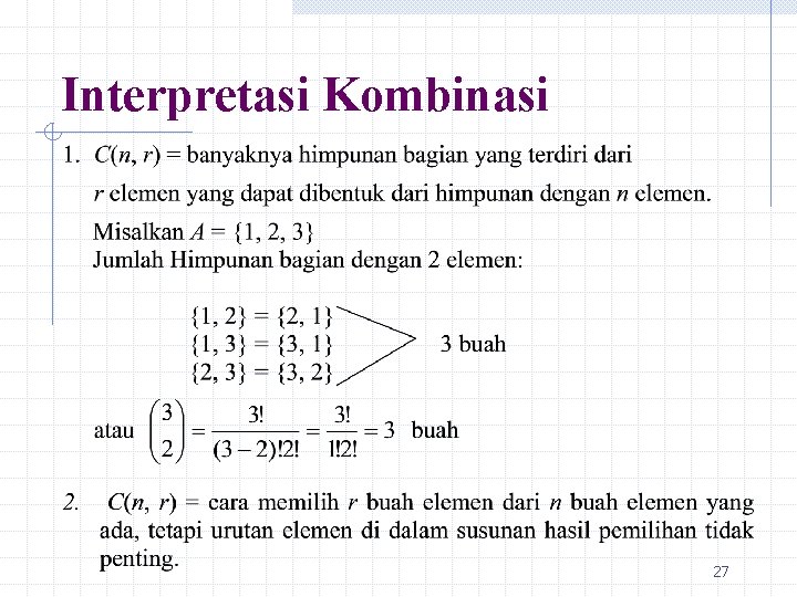 Interpretasi Kombinasi 27 