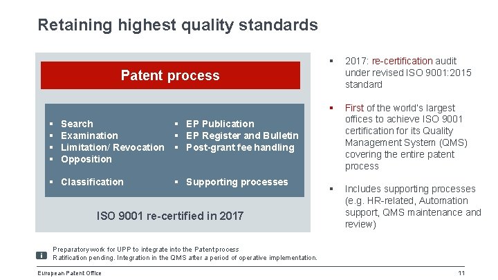 Retaining highest quality standards § 2017: re-certification audit under revised ISO 9001: 2015 standard