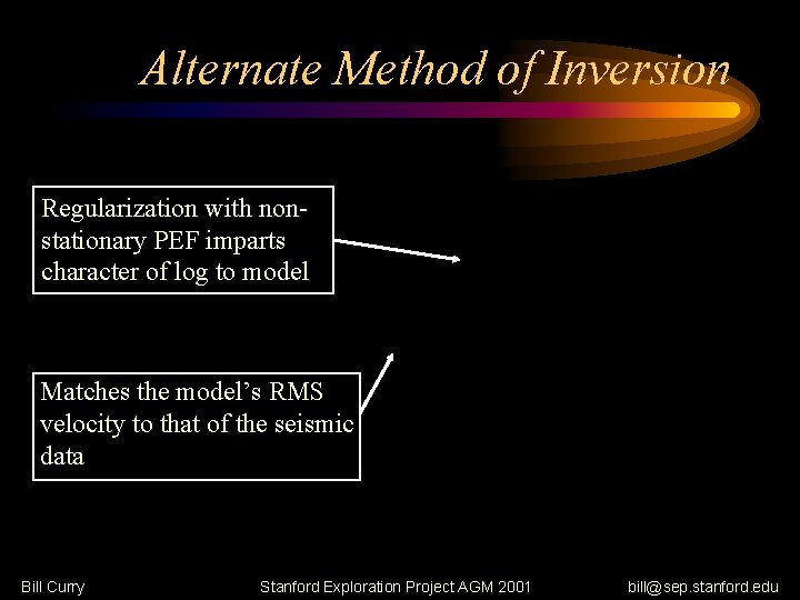 Alternate Method of Inversion Regularization with nonstationary PEF imparts character of log to model