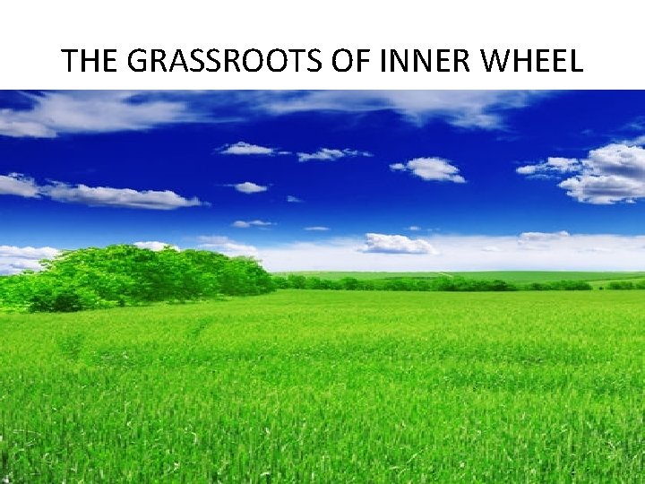 THE GRASSROOTS OF INNER WHEEL 