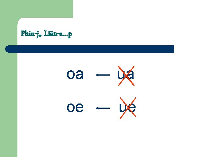 Phin-j„ Liän-s…p oa ua oe ue 