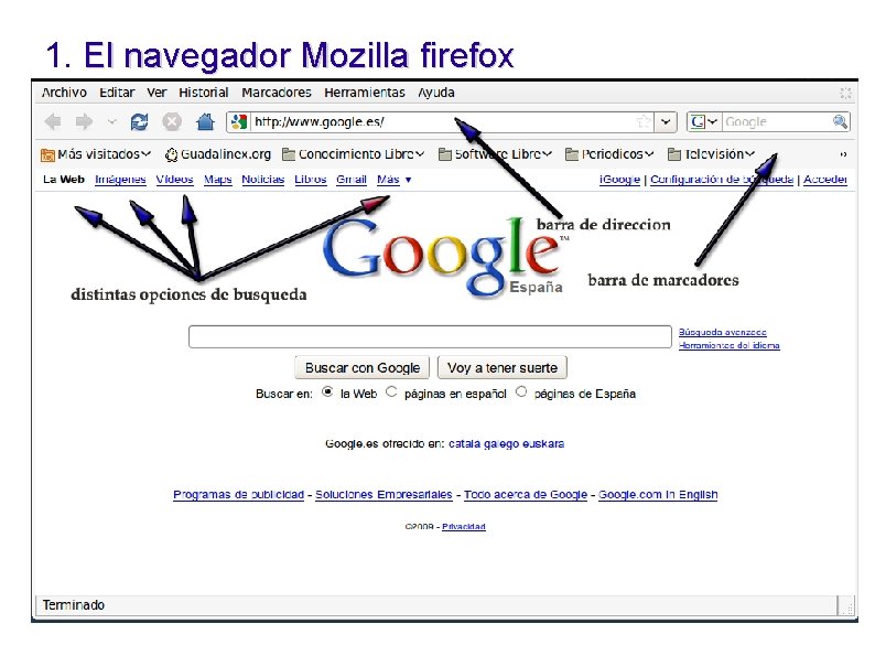 1. El navegador Mozilla firefox 