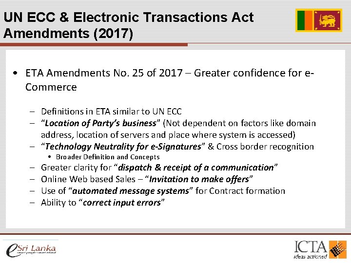 UN ECC & Electronic Transactions Act Amendments (2017) • ETA Amendments No. 25 of UN ECC & Electronic Transactions Act Amendments (2017) • ETA Amendments No. 25 of