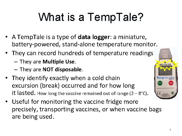 What is a Temp. Tale? • A Temp. Tale is a type of data What is a Temp. Tale? • A Temp. Tale is a type of data