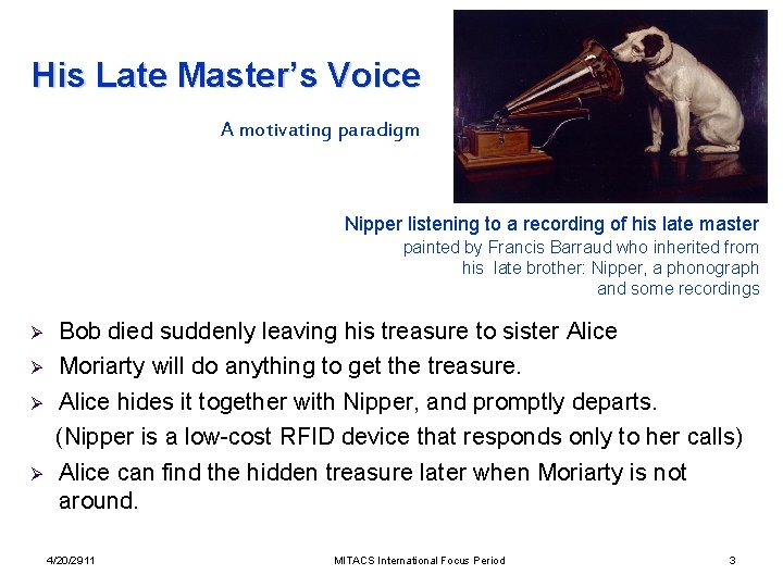 His Late Master’s Voice. . A motivating paradigm Nipper listening to a recording of