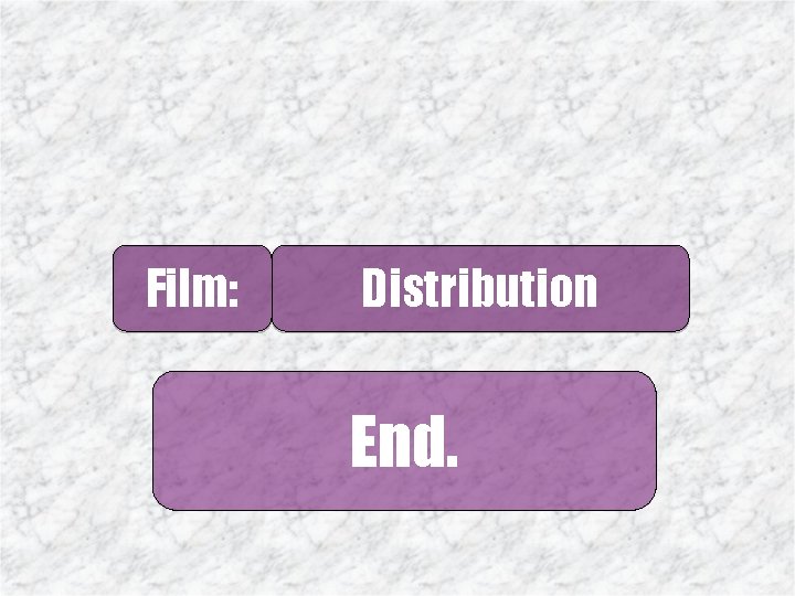 Film: Distribution End. 