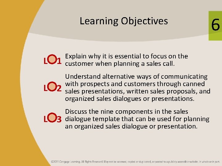 Learning Objectives L 1 Explain why it is essential to focus on the customer