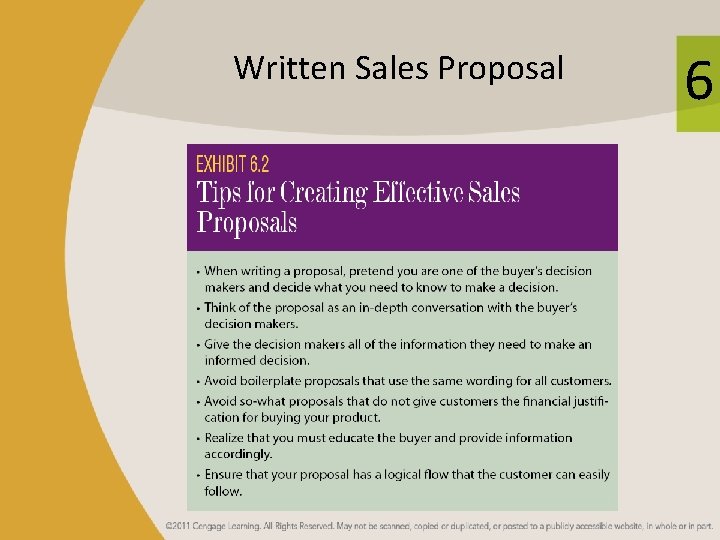 Written Sales Proposal 6 