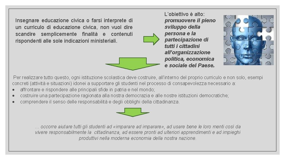 Insegnare educazione civica o farsi interprete di un curriculo di educazione civica, non vuol