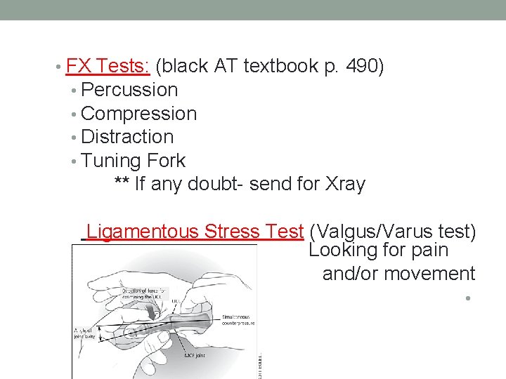  • FX Tests: (black AT textbook p. 490) • Percussion • Compression •