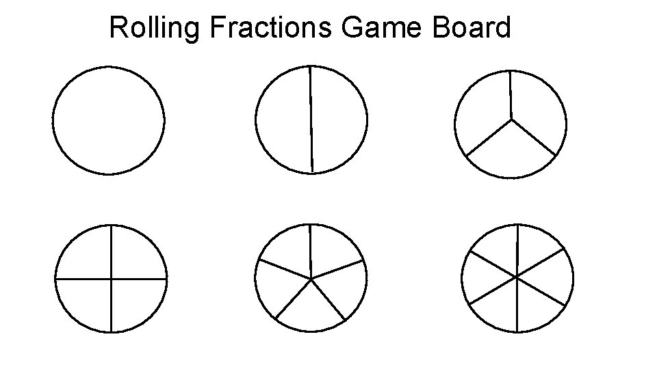 Rolling Fractions Game Board 