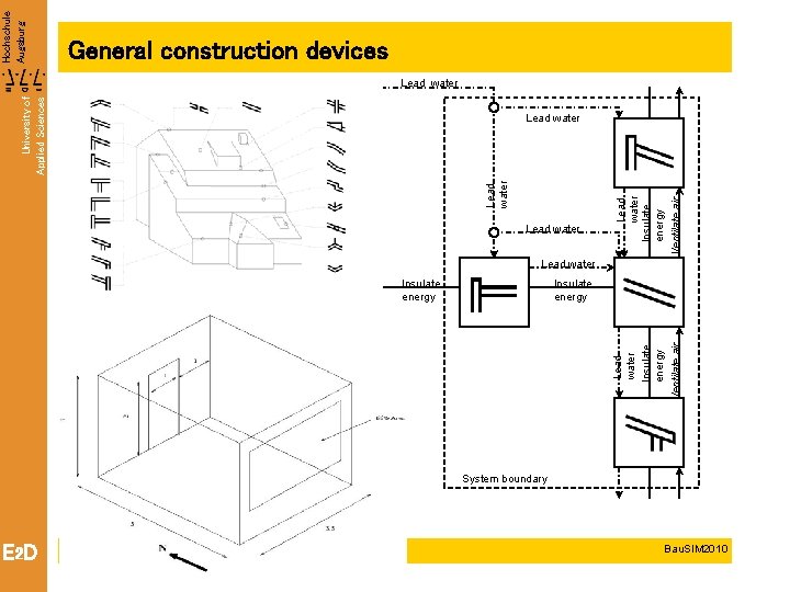 Hochschule Augsburg General construction devices University of Applied Sciences Lead water Ventilate air Lead