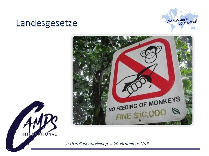 Landesgesetze Vorbereitungsworkshop – 24. November 2018 