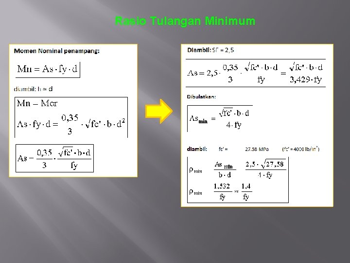 Rasio Tulangan Minimum 