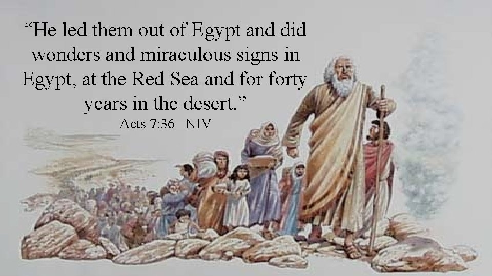 “He led them out of Egypt and did wonders and miraculous signs in Egypt,