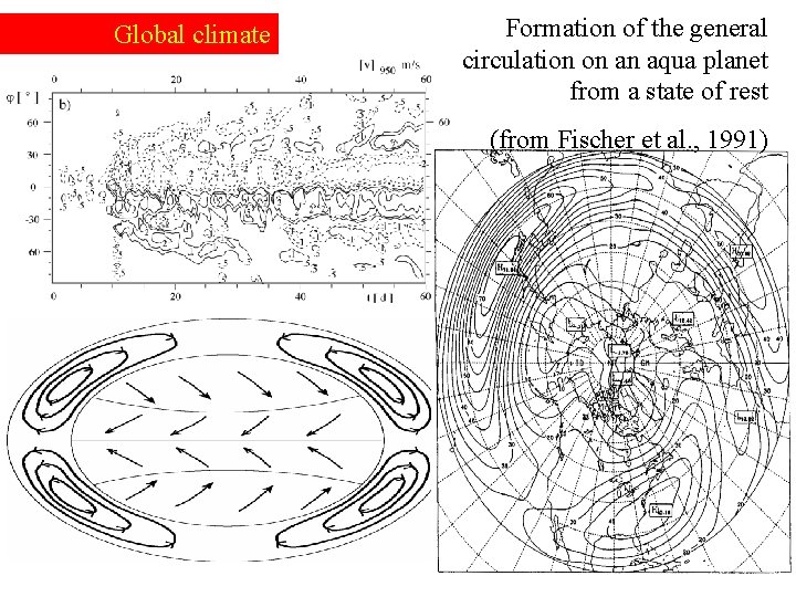 Global climate Formation of the general circulation on an aqua planet from a state