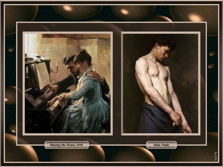 Playing the Piano, 1884 Male Nude 