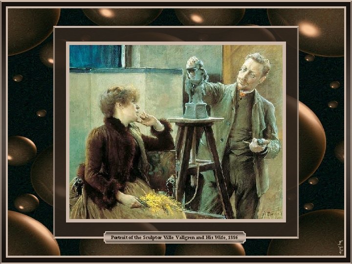 Portrait of the Sculptor Ville Vallgren and His Wife, 1886 