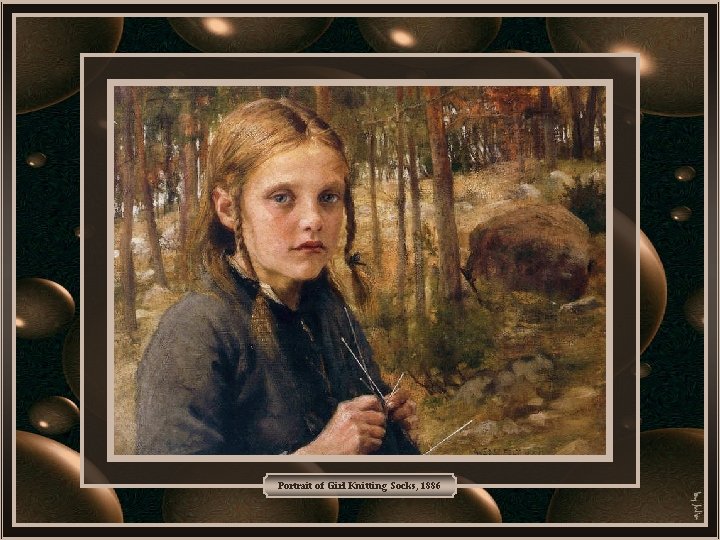 Portrait of Girl Knitting Socks, 1886 