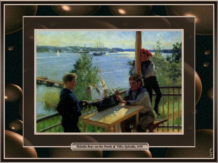 Eklofin Boys on the Porch of Villa Sjokulla, 1890 