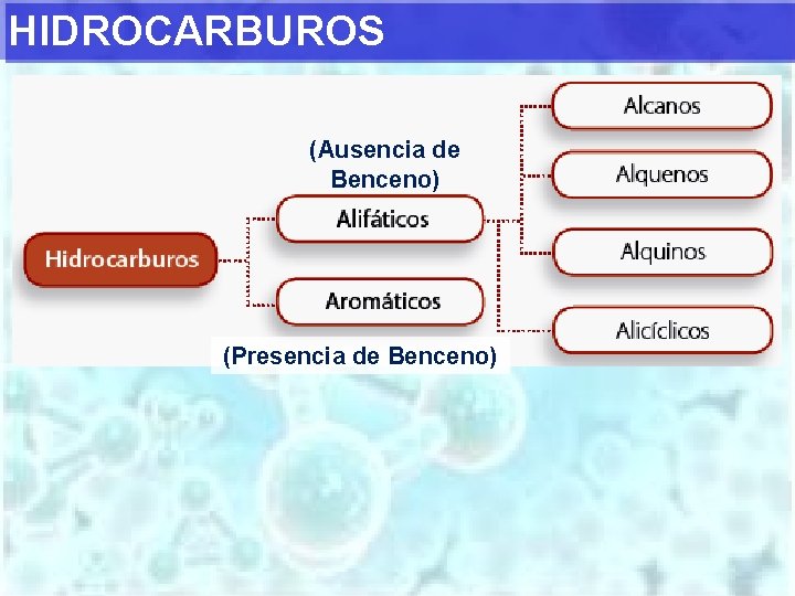 HIDROCARBUROS (Ausencia de Benceno) (Presencia de Benceno) 