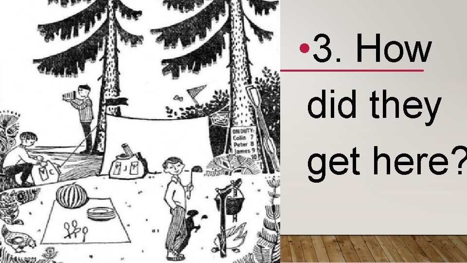  • 3. How did they get here? 