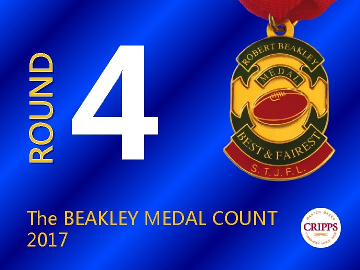 ROUND 4 The BEAKLEY MEDAL COUNT 2017 
