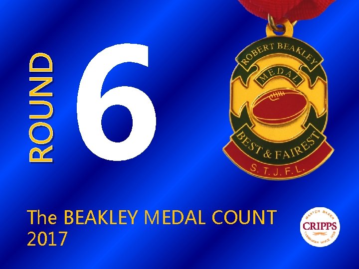 ROUND 6 The BEAKLEY MEDAL COUNT 2017 