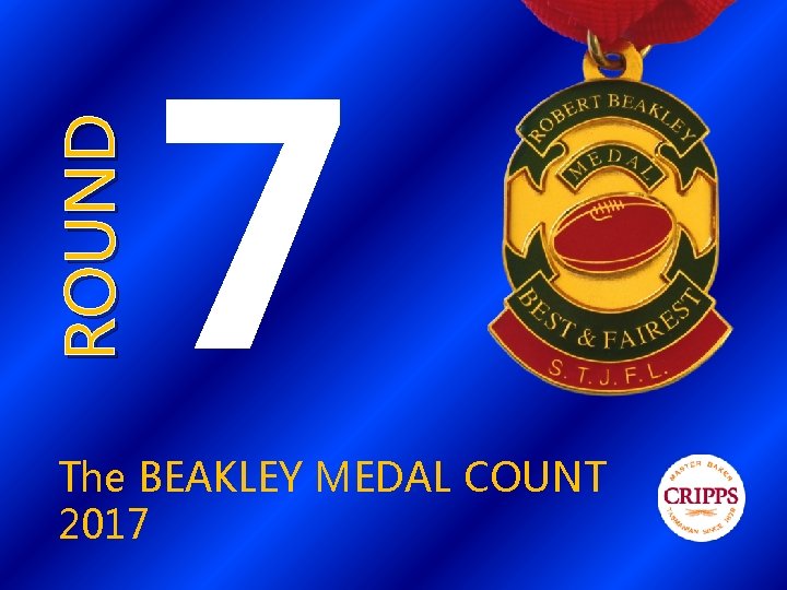 ROUND 7 The BEAKLEY MEDAL COUNT 2017 
