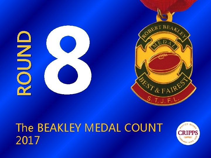 ROUND 8 The BEAKLEY MEDAL COUNT 2017 