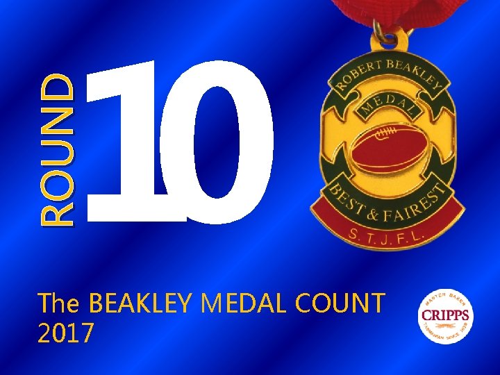 ROUND 10 The BEAKLEY MEDAL COUNT 2017 