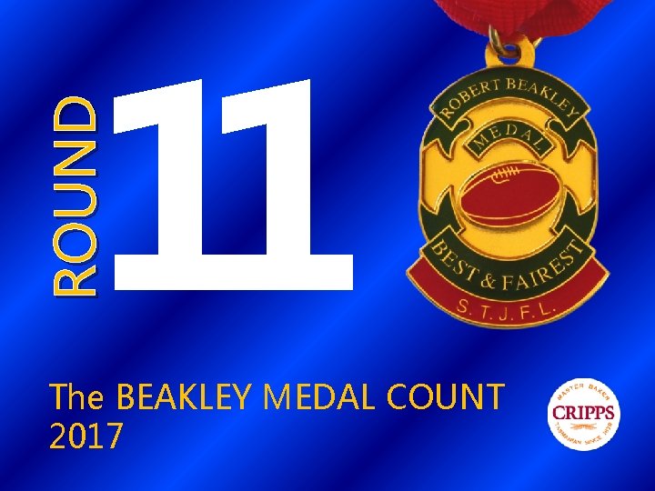 ROUND 11 The BEAKLEY MEDAL COUNT 2017 