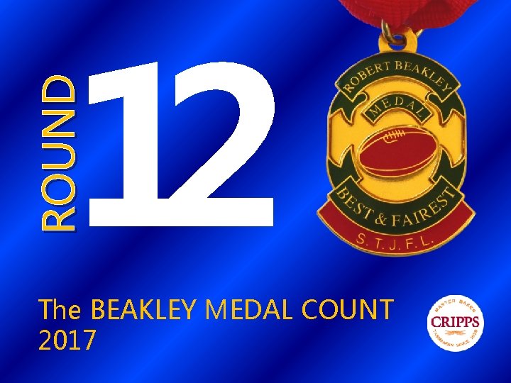 ROUND 12 The BEAKLEY MEDAL COUNT 2017 